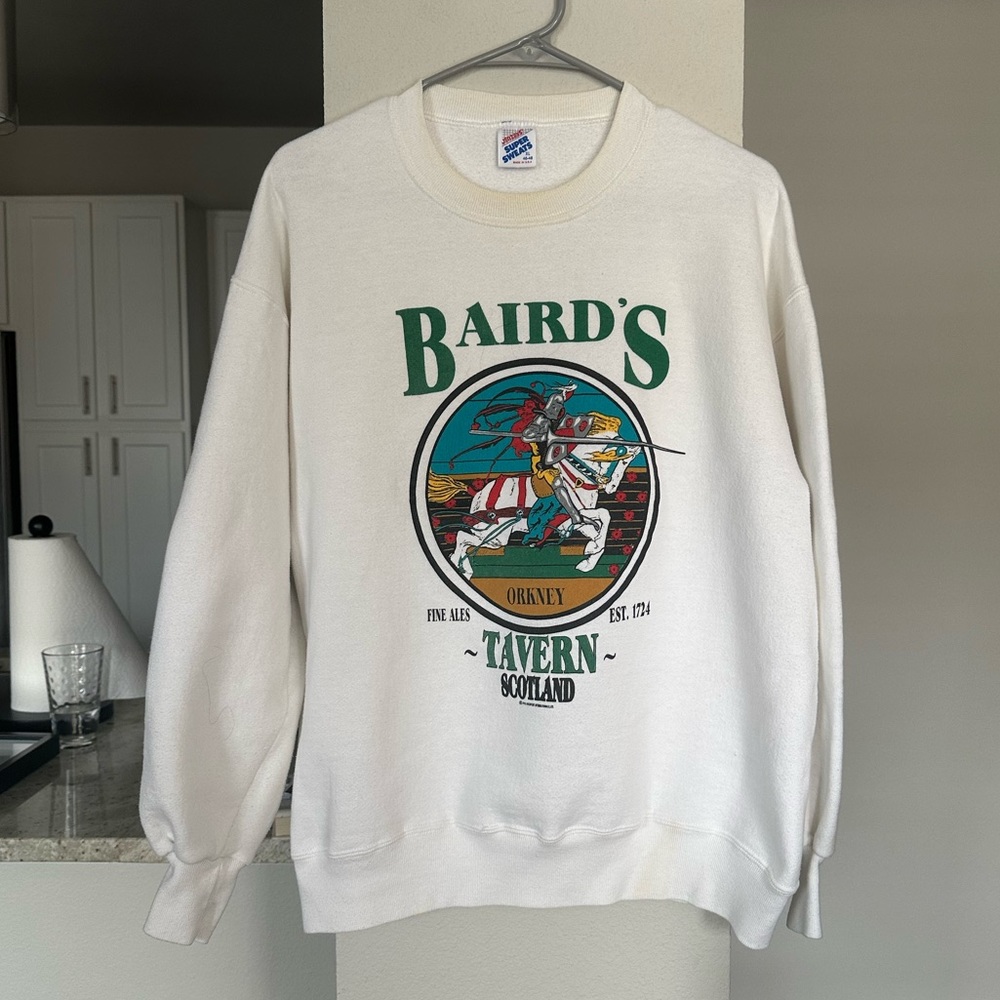 Vintage 1990 Baird’s Tavern Orkney Scotland Crewneck
